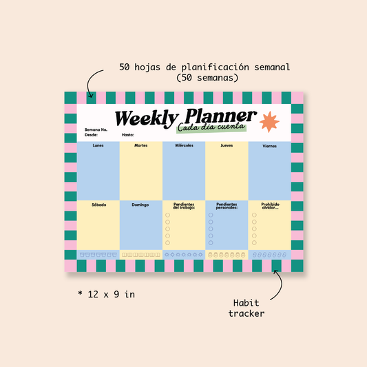 Weekly Planner for Desk