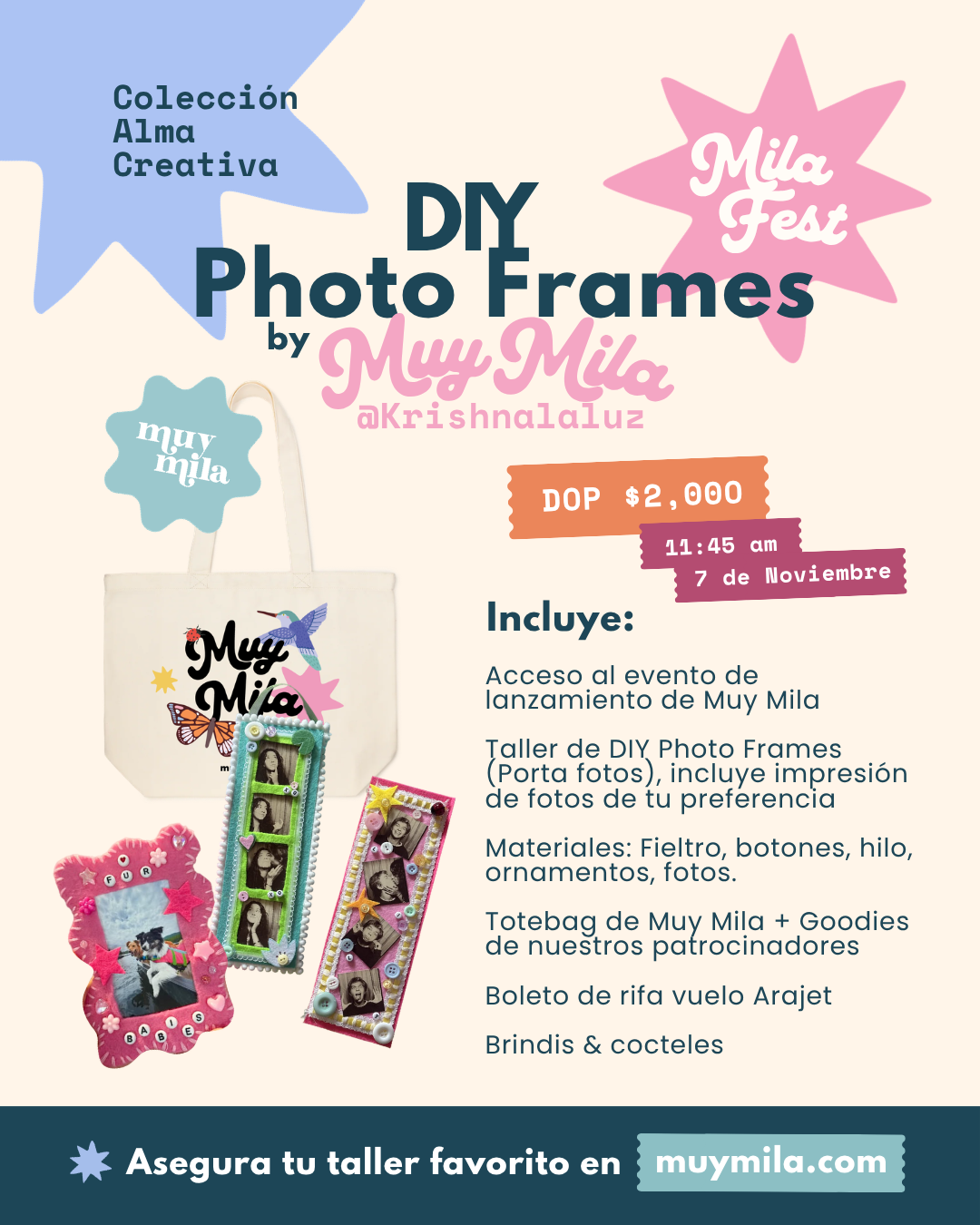 Taller DIY Photo Frame x Muy Mila