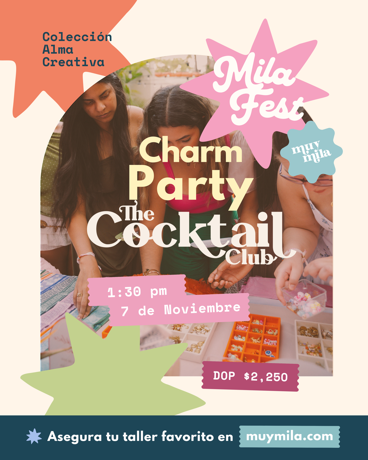 Taller Charm Party TCC x Muy Mila