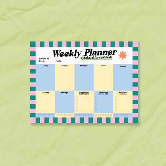 Weekly Planner for Desk