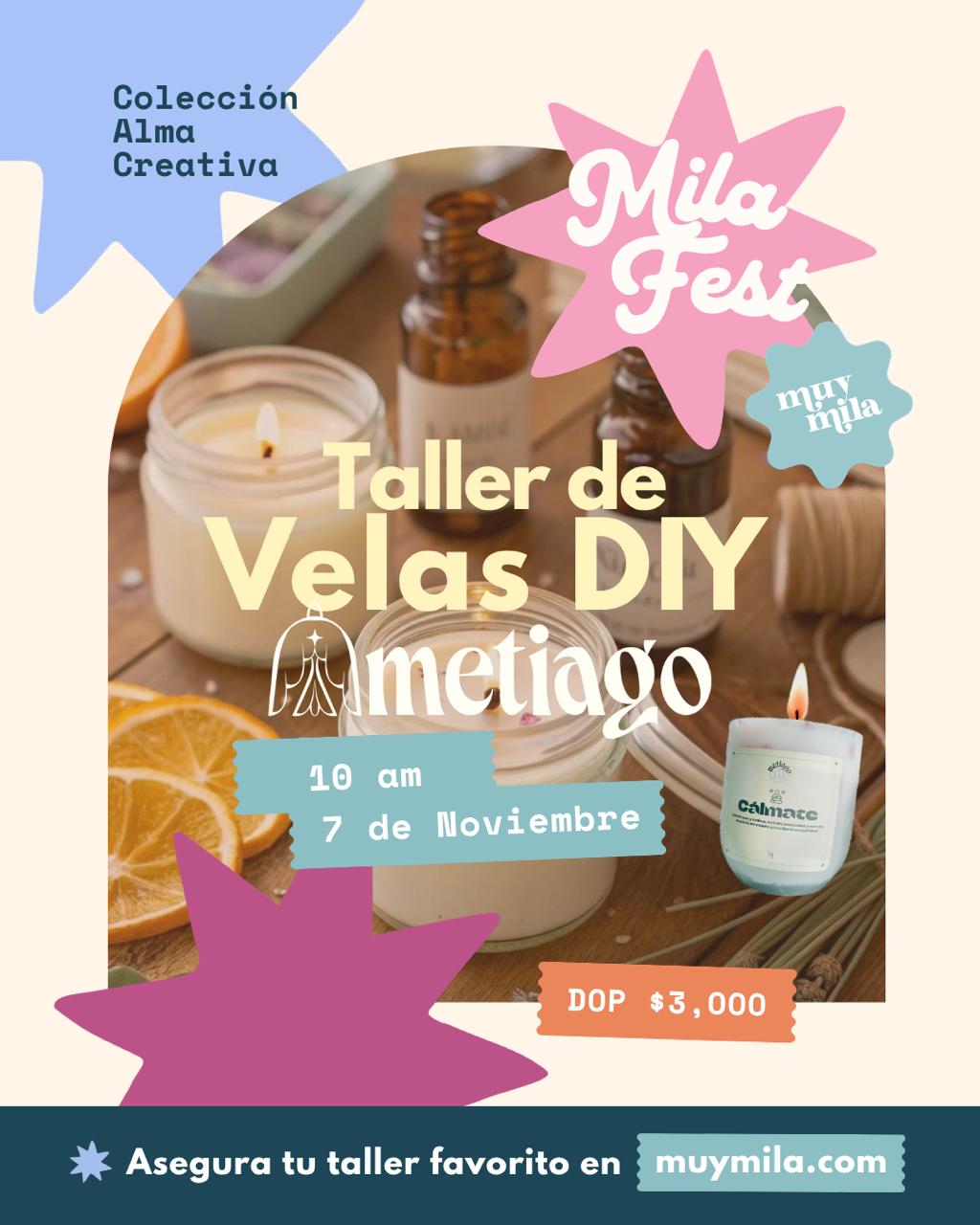 Taller de Velas Metiago x Muy Mila