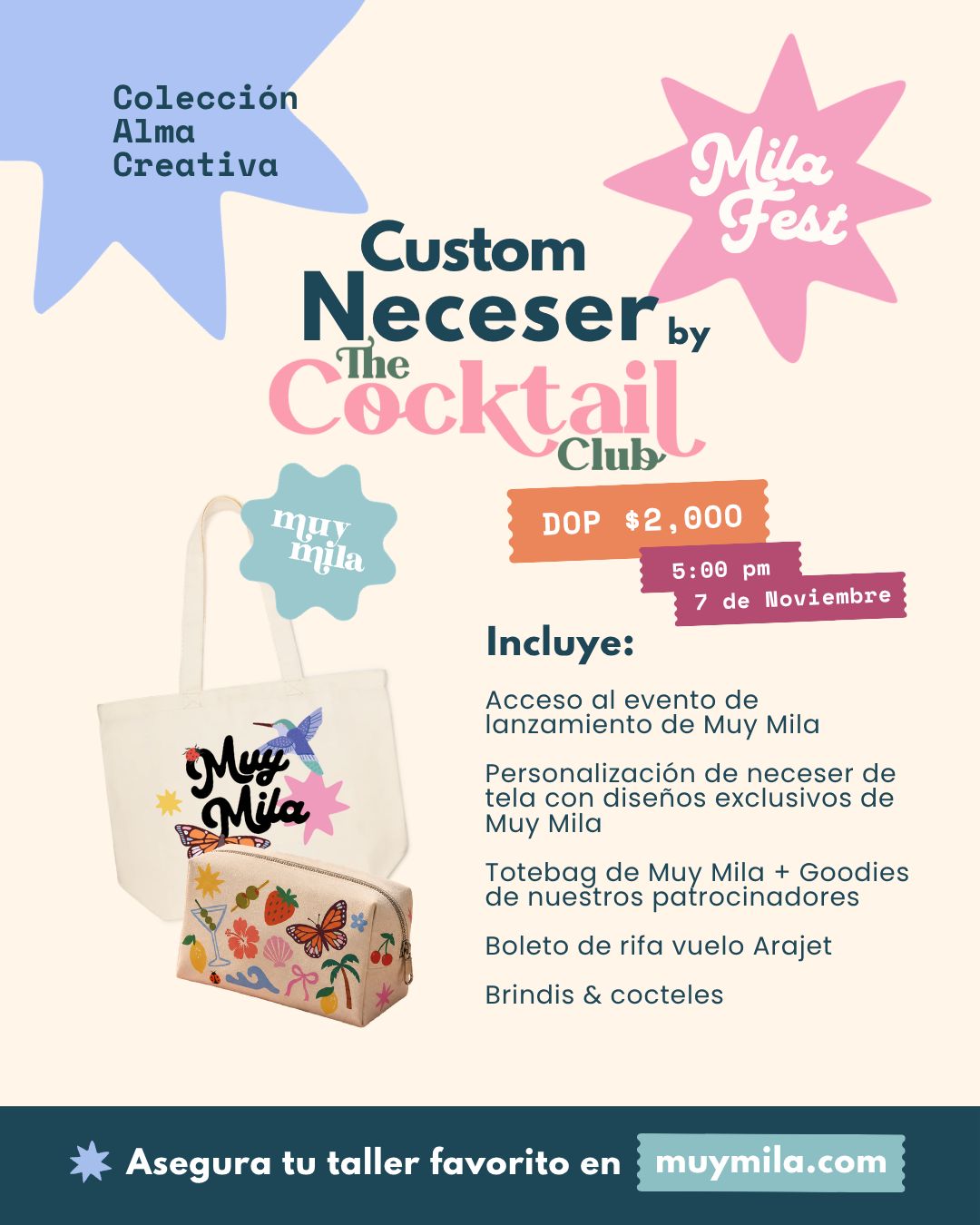 Taller Custom Neceser TCC x Muy Mila